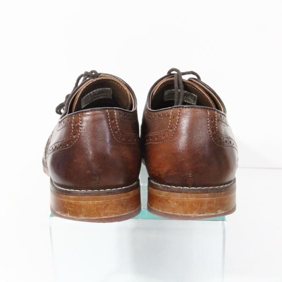 La Milano Mens Brown Dress Shoe sz 12 Wingtip Oxford Leather - Picture 7 of 9